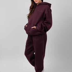 Comfrt Sweat Set Minimalist Bundle XS Hoodie & S Sweatpants (2pc) Maroon